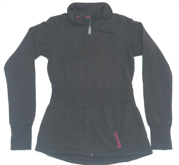 Bench TRIVIA Sweat Jacke black melange Kinder Girls Mädchen NEU