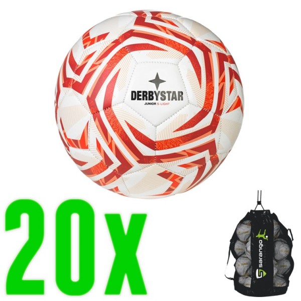 20er Ballpaket Derbystar Junior S-Light Fußball v25