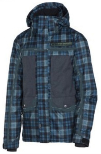 Rehall DRAKE Ski-/Snowboardjacke graphite checks (blau/schwarz Karo) Herren NEU