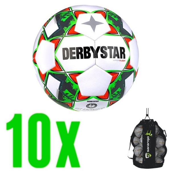 10er Ballpaket Derbystar Junior S-Light Fußball v23