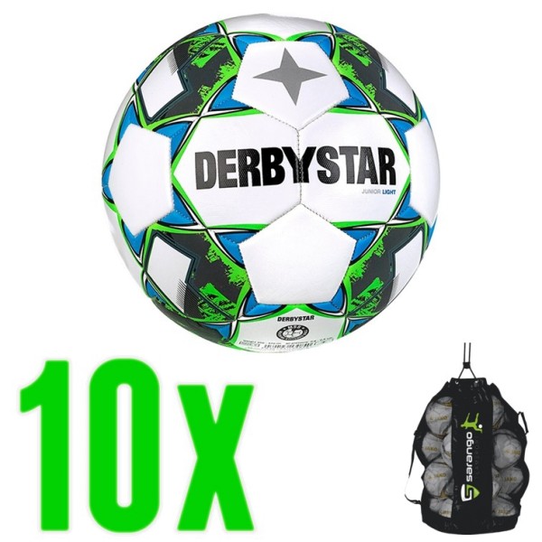 10er Ballpaket Derbystar Junior Light Fußball v23