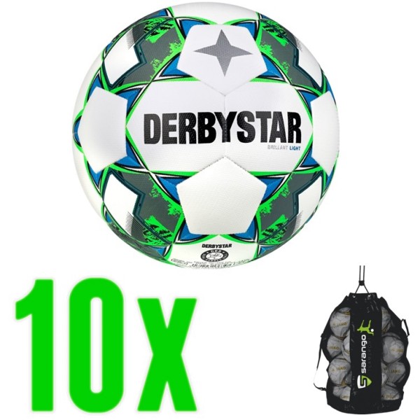 10er Ballpaket Derbystar Brillant Light 350g Fußball